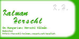 kalman herschl business card